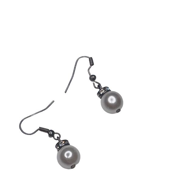 10/$25🦋 Trendy Jewels Faux Pearl & CZ Drop Dangle Earrings - Picture 1 of 6